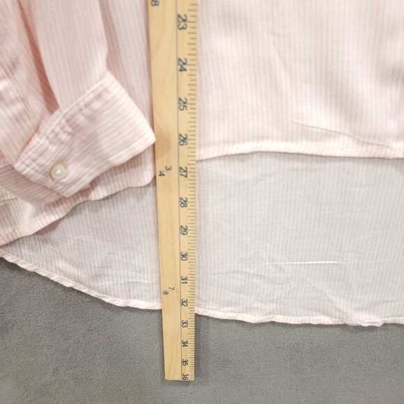 Nine West Button Top Women's Size XL Stripe Scoop‎ Neck Hi Low Hem Office Casual - Picture 7 of 7